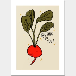 rooting for you - radish pun Posters and Art